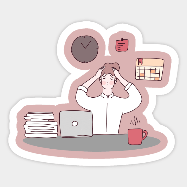 Bored Guy || Boring life Sticker by Moipa